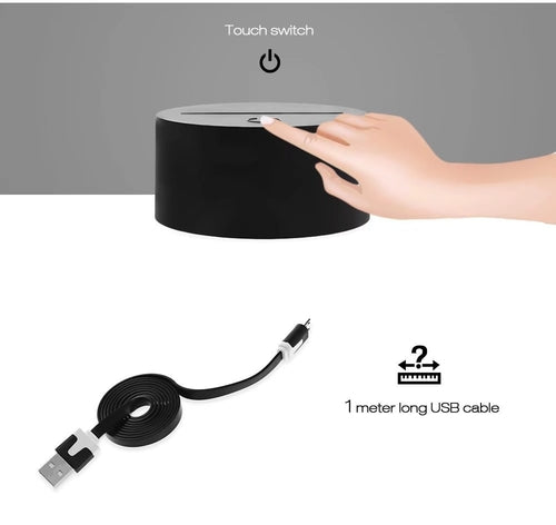 3D LED Yoga Meditation Lamp – Color Changing Night Light