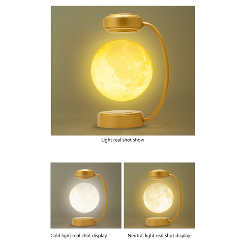 Magnetic Levitating Moon Lamp – Rotating LED Floating Light