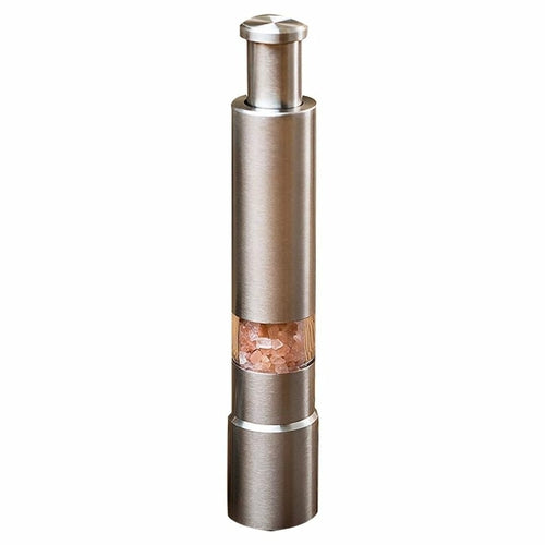 Stainless Steel Salt & Pepper Grinder Set – Adjustable Spice Mill